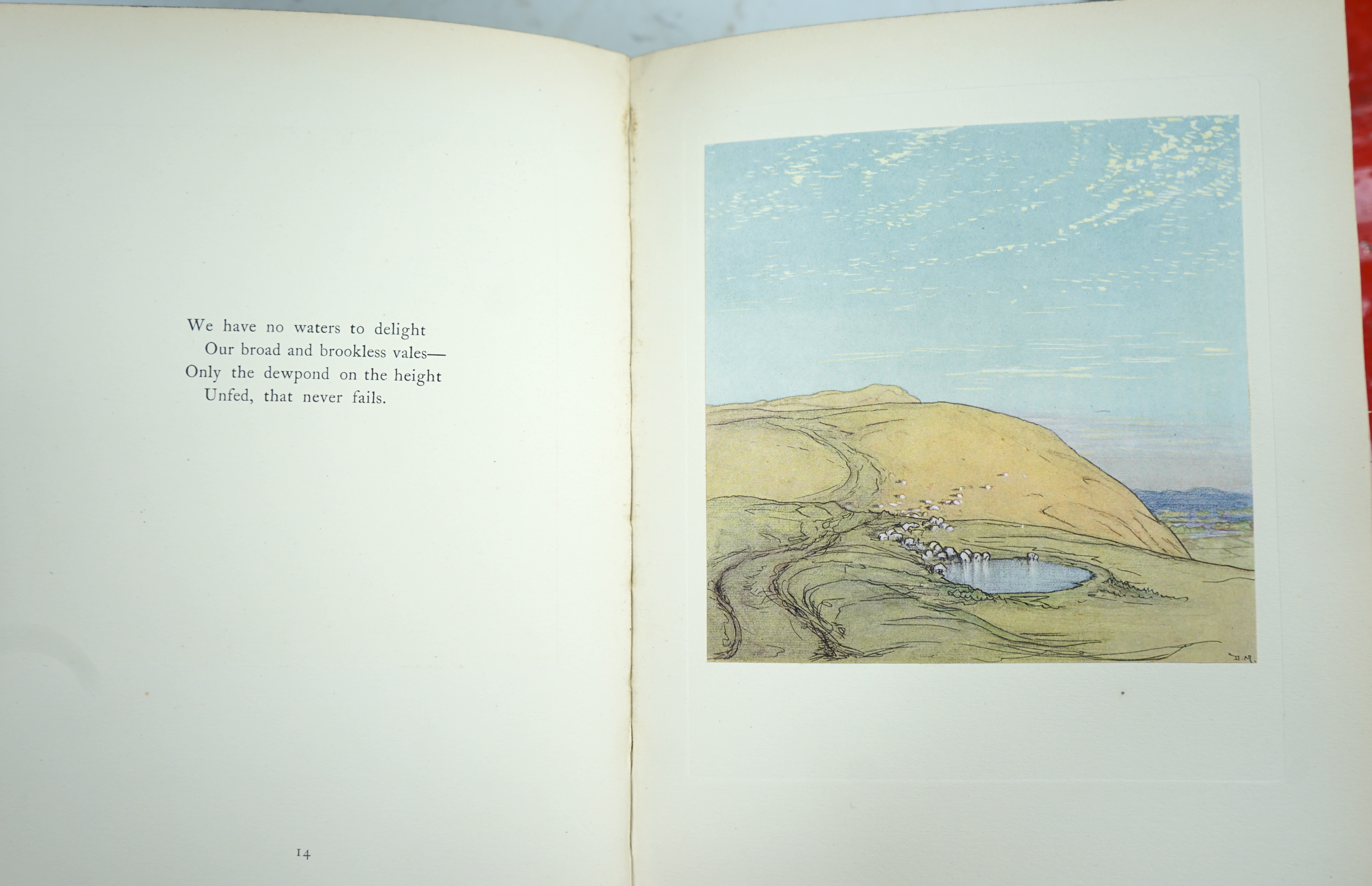 Bates, H.E. Through The Woods with engravings by Agnes Miller Parker, 1936; Donne, J. Love Poems, Nonesuch Press 1923; Lawrence, T.E. Seven Pillars of Wisdom, 1935; Sea And Sussex illustrated by Donald Maxwell, 1926 (4)